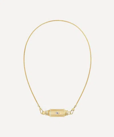 Marie Lichtenberg 18ct Gold Evil Eye Baby Locket Necklace