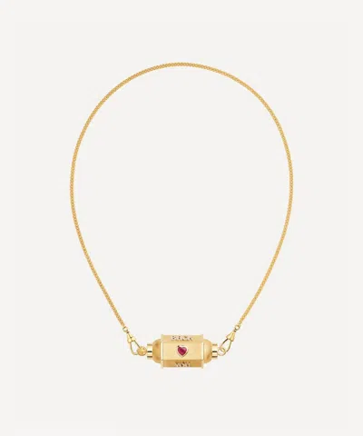 Marie Lichtenberg 18ct Gold Love You Locket Necklace