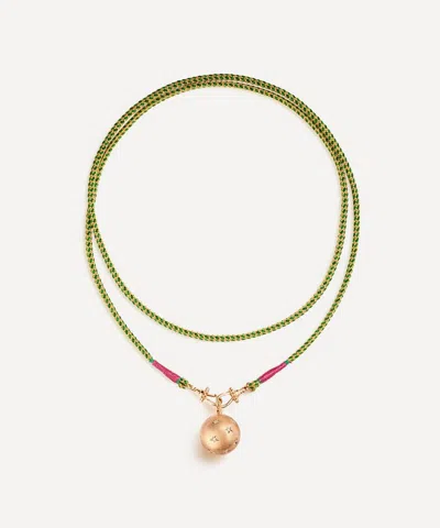 Marie Lichtenberg 18ct Rose Gold Heartbeat Orb Pendant Necklace
