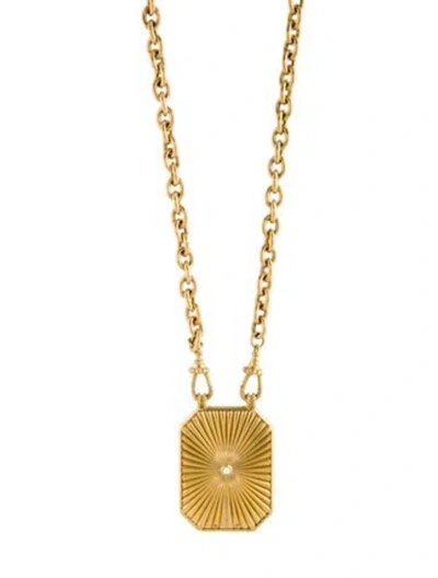 Pre-owned Marie Lichtenberg 18k 3.17ctw Diamond Check Scapular Pendant Necklace, 25" In Multi