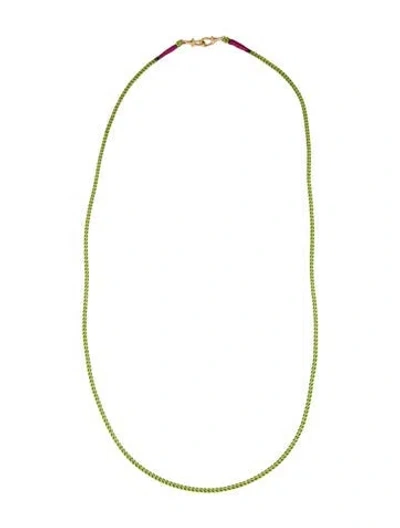 Pre-owned Marie Lichtenberg 18k Classique Rathi Cord Necklace, 30.25" In Multi