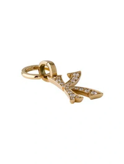 Pre-owned Marie Lichtenberg 18k Diamond Initial 'k' Enhancer Pendant In Multicolor