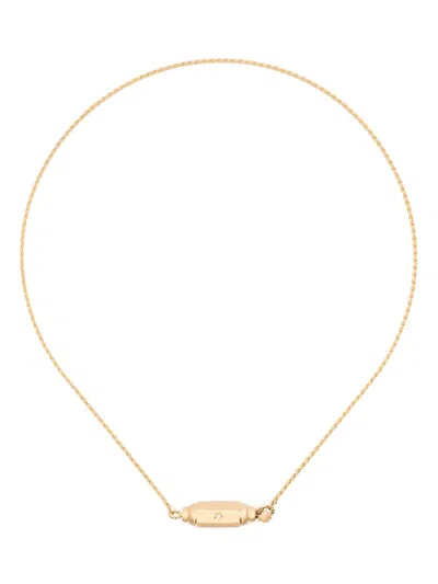 Marie Lichtenberg 18k Micro Coco Diamond Necklace In Yellow