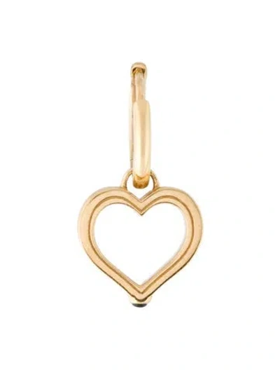 Pre-owned Marie Lichtenberg 18k Sapphire Baby Charm Heart Earring In Multi