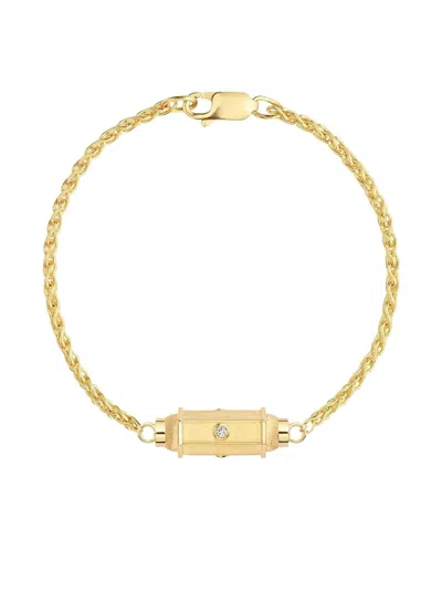 Marie Lichtenberg 18k Yellow Gold Diamond Micro Coco Bracelet