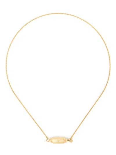 MARIE LICHTENBERG 18K YELLOW GOLD MICRO COCO DIAMOND LOCKET NECKLACE