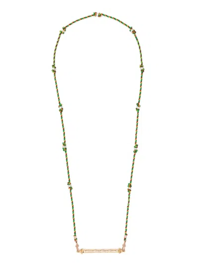 Marie Lichtenberg 18kt Yellow Gold Candy Cane Diamond Necklace