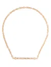 Marie Lichtenberg 18kt Yellow Gold Candy Cane Pendant On Rosa Classic Chain 37cm Necklace In Gold