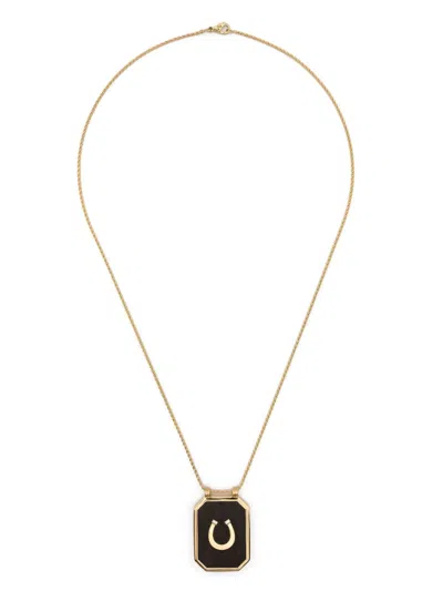 Marie Lichtenberg 18kt Yellow Gold Horseshoe-detail Necklace