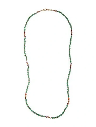 Pre-owned Marie Lichtenberg 9k Glass Mauli Ghana Bead Strand Necklace, 29.25" In Multi