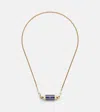 Marie Lichtenberg Baby 18kt Gold Pendant Necklace With Lapis And Rubies In Gold