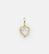 Marie Lichtenberg Baby Charm Heart 18kt Gold Single Earring With Sapphire In Gold
