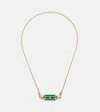 Marie Lichtenberg Baby Locket 18kt Gold Pendant Necklace With Malachite And Diamonds In Gold