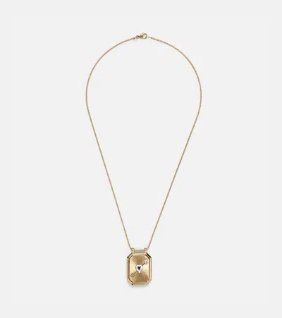 Marie Lichtenberg Caur Percé 18kt Yellow And White Gold Necklace With Diamonds