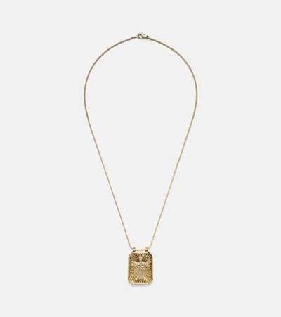 Marie Lichtenberg Halskette Cross Aus 18kt Gelbgold Mit Diamanten In Gold