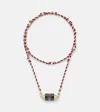 Marie Lichtenberg Love Is Blind 18kt Gold Locket Necklace With Gemstones In Pink