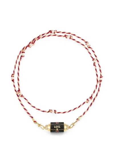 Marie Lichtenberg Love Is Blind Diamond And Ruby Necklace In Orange