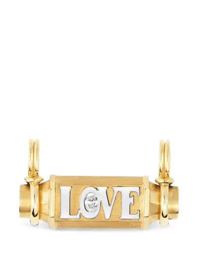 Marie Lichtenberg Love Smash Locket Necklace In Gold