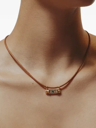 Marie Lichtenberg Luck Smash Locket Necklace In Brown