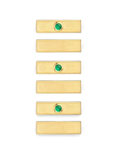Marie Lichtenberg Micro Coco Emerald Locket Necklace In Gold