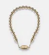 Marie Lichtenberg No Risk No Glory 18kt Gold Locket Necklace With Diamonds In Gold