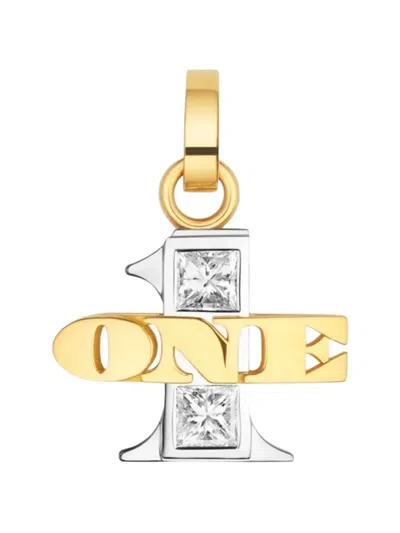Marie Lichtenberg One Diamond Pendant Necklace In Multi