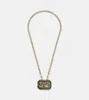 Marie Lichtenberg Scapular 18kt Gold And Ebony Pendant Necklace With Diamond In Gold