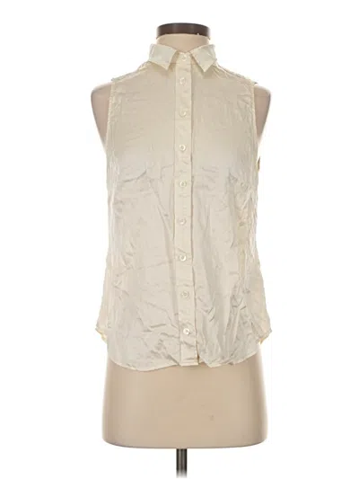 Pre-owned Marie Marot X J.crew Sleeveless Button Down Shirt In White