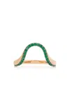 MARIE MAS 18K ROSE GOLD EMERALD RING