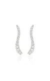 Marie Mas 18k Rose Gold Pair Of Ray Earrings In White