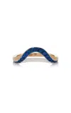Marie Mas 18k Rose Gold Sapphire Ring In Blue