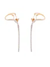 Marie Mas 18kt Rose Gold And Diamond Aurora Earrings In White