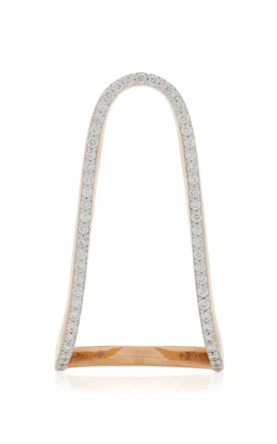 Marie Mas Aurora 18k Rose Gold Diamond Ring In White