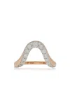 Marie Mas Grand Aura 18k Rose Gold Diamond Ring In Pink