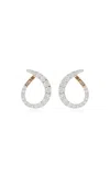 Marie Mas Grand Radiant 18k Rose Gold Diamond Hoop Earrings In White