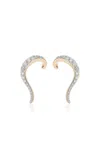Marie Mas Halo 18k Rose Gold Diamond Earrings In Pink