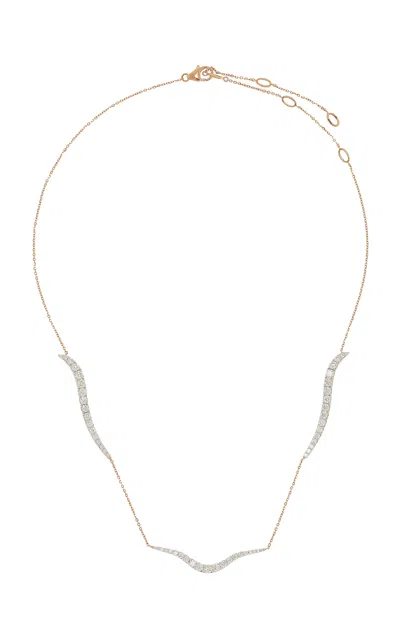 Marie Mas Petit Radiant 18k Rose Gold Diamond Necklace In Pink