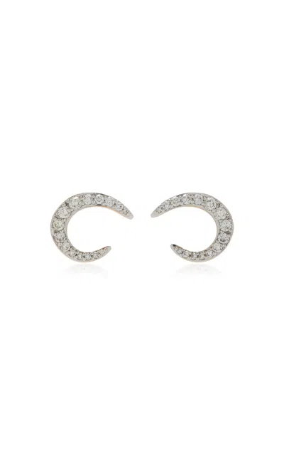 Marie Mas Radiant 18k Rose Gold Diamond Hoop Earrings In Metallic
