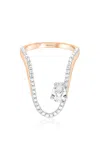 Marie Mas Radiant 18k Rose Gold Diamond Ring In Pink