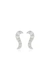 Marie Mas Radiant 18k Rose Gold Diamond Stud Earrings In Pink