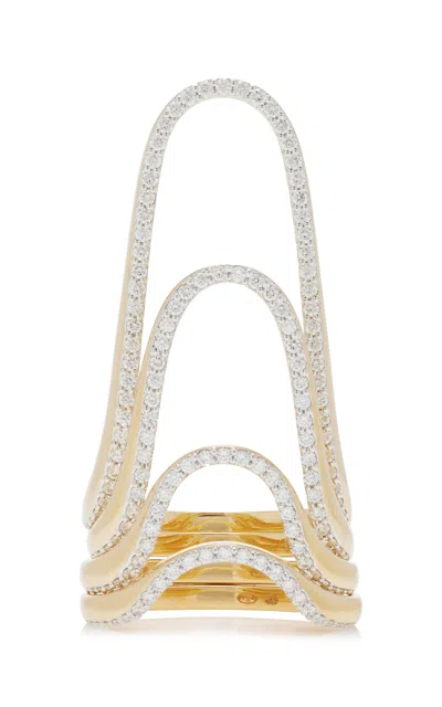 Marie Mas Ring Stack N°8 Yellow Gold & Diamonds In Gold