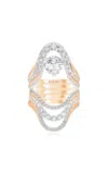 Marie Mas Set-of-five 18k Rose Gold Diamond Rings In Pink