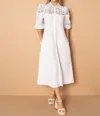Marie Mercié Vitoria White Linen Dress In White