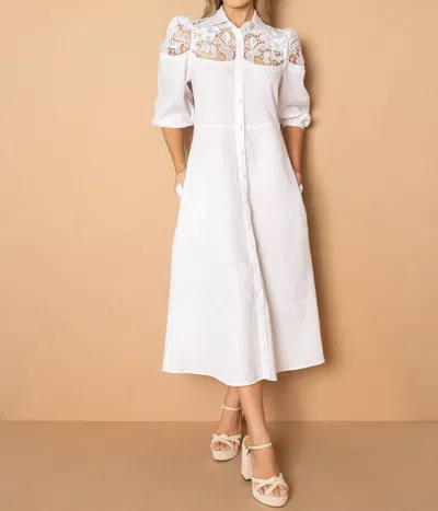 Marie Mercié Vitoria White Linen Dress
