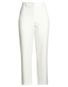 Marie Méro Woman Pants Ivory Size 14 Polyester, Elastane In White