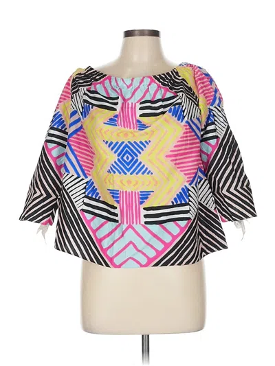 Pre-owned Marie Oliver 3/4 Sleeve Blouse In Blue