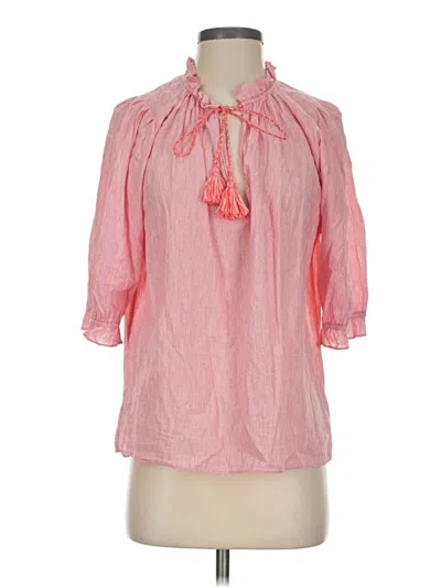 Pre-owned Marie Oliver 3/4 Sleeve Blouse In Pink