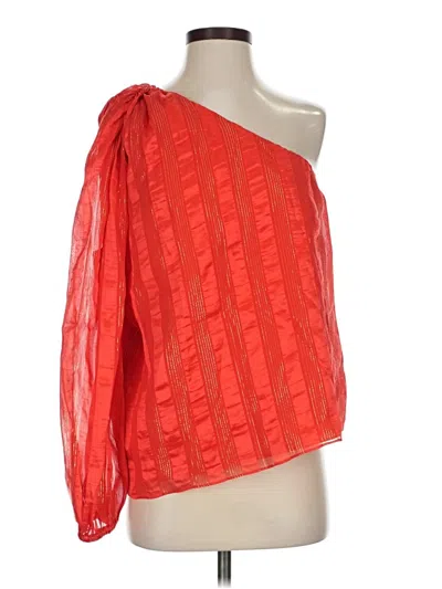 Pre-owned Marie Oliver 3/4 Sleeve Blouse In Red