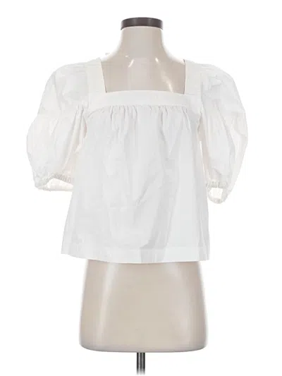 Pre-owned Marie Oliver 3/4 Sleeve Blouse In White