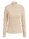 Marie Oliver Adison Ruffled High-neck Wool Jumper In Neutral